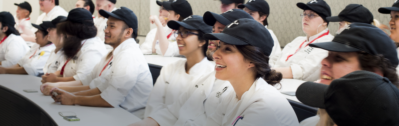 Last minute instructions for COC Culinary students. photo © Robin Spurs