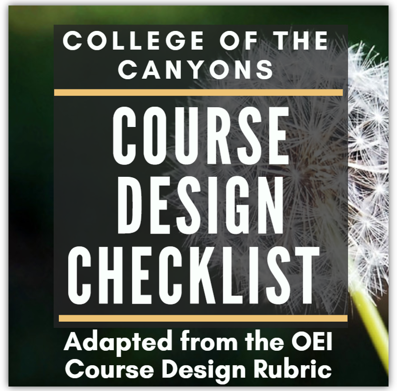 COC课程设计清单-基于OEI课程设计准则